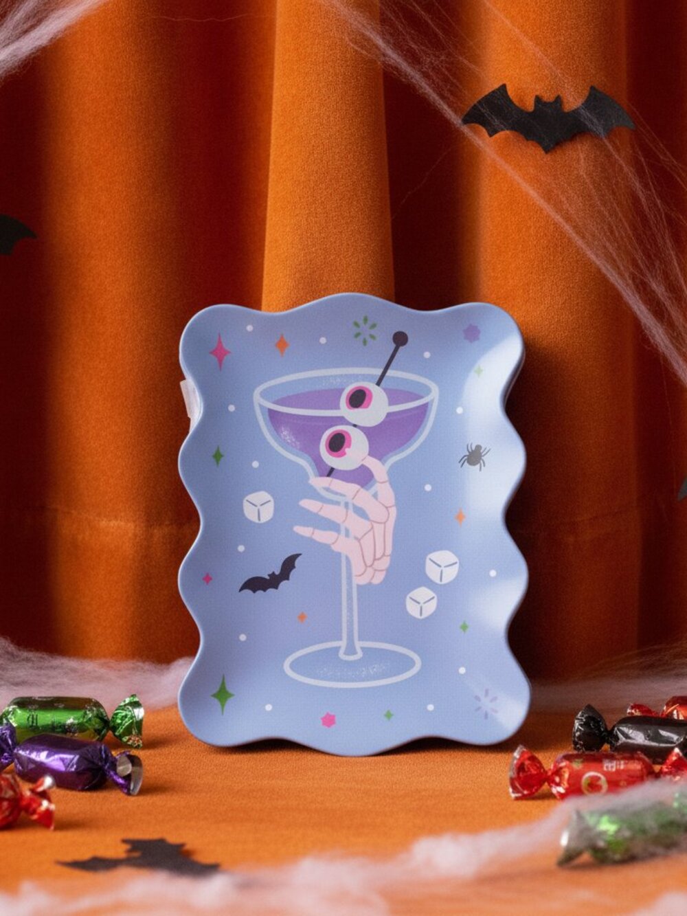👻 Halloween Skeleton Hand Cocktail Party Appetizer Plate Set